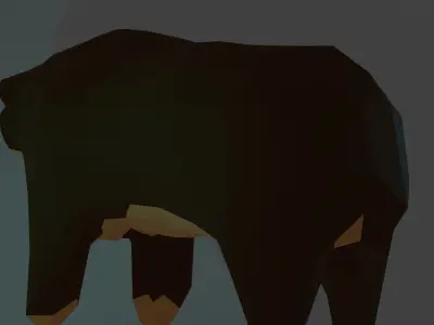 Bear 3D LowPoly Model Free low-poly 3D model