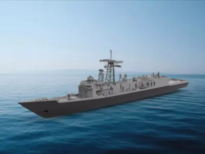 Oliver Hazard Perry-class frigate 3D model
