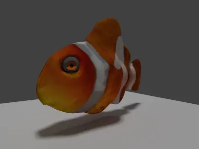 Clownfish clown fish Low-poly 3D model