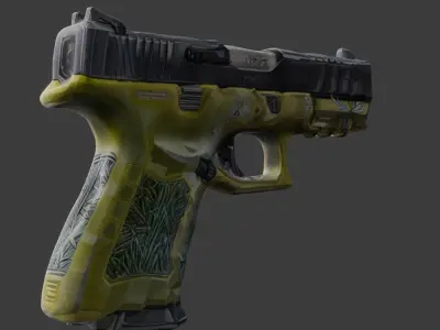 Glock21 polygonmodel Free low-poly 3D model
