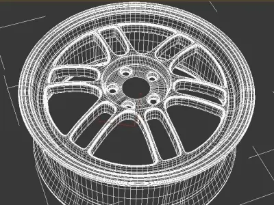 Wheel Enkei RPF1 Low-poly 3D model