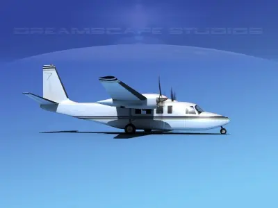 Rockwell Turbo Commander 690 V18 3D model
