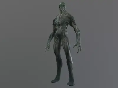 demon soldier Low-poly 3D model