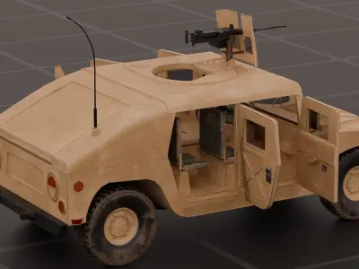 USA Army Military Humvee 3D Model 3D model