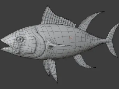 Tuna Fish Animated Free low-poly 3D model