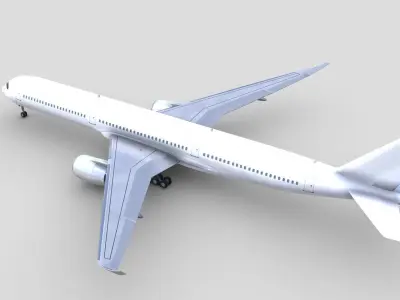 Airbus A350-1000 XWB No LIVERY Low-poly 3D model