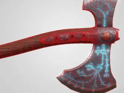 God of War Axe Leviathan Low-poly 3D model
