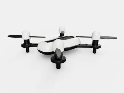 Drone rc quadcopter Low-poly 3D model