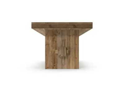 Reclaimed Wood Dining Table Free 3D model