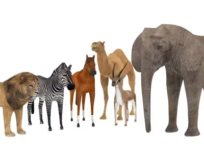 animals Low-poly 3D model