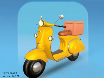 3D Scooter 3D model