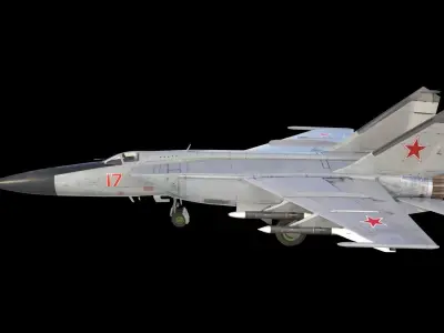 MiG-25P russian fighter jet 3D model