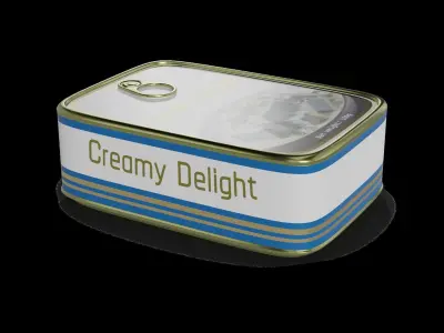 Herrings and herring products Herring in Cream Sauce 3D model