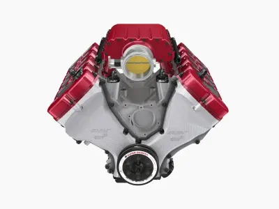 MMR Gen X 351X Billet Coyote engine Low-poly 3D model