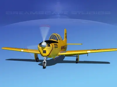 Beechcraft T-34 Mentor V19 USMC 3D model