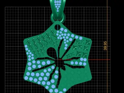 INSECT DIAMOND PENDANT 3D PRINTABLE MODEL 3D print model