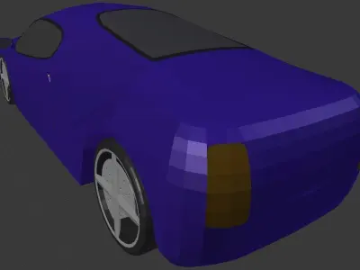 Purple car Free 3D model