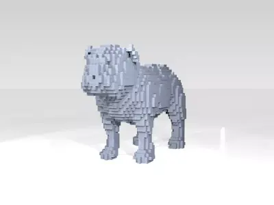 Bulldog Voxel 3D model
