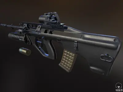 EF88 Rifle Low-poly 3D model