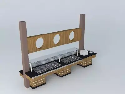 Kit004 Mesa Self Service por Alex Marques Free 3D model