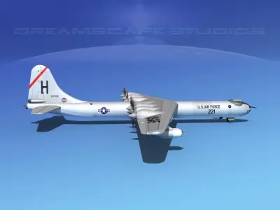 Convair B-36D Peacemaker V04 3D model