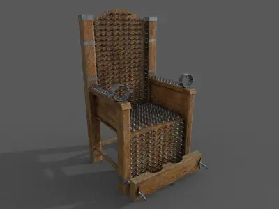 Torture Chair Low-poly 3D model Low-poly 3D model