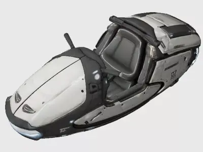 Sci-Fi HoverBike Low-poly 3D model purchase