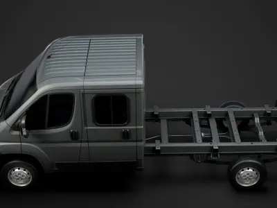 Peugeot Manager Chassis Truck Crew Cab 4035WB 2014 3D model