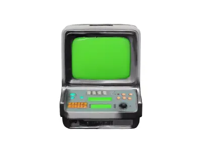 Retro scifi computer console 3D model