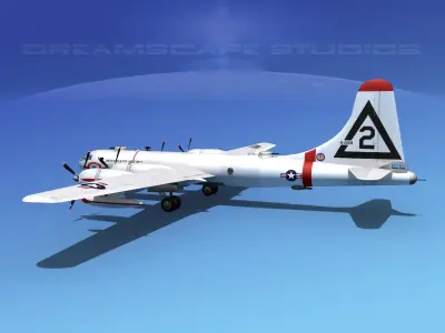 Boeing B-50 Superfortress V07 3D model