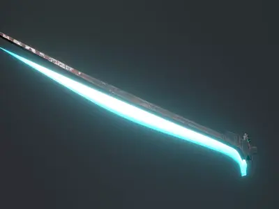 Cyberpunk Sword - Sci-Fi Energy Sword Low-poly 3D model
