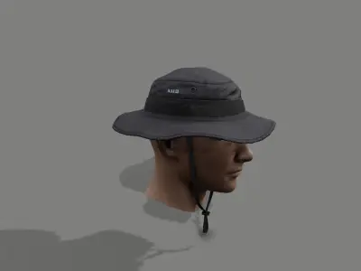 Boonie hat Low-poly 3D model
