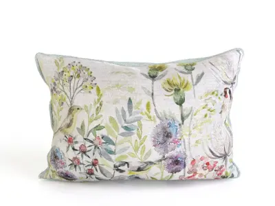 Voyage Cushion - Morning Chorus -Piped Pillow 3D model