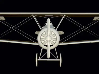 Sopwith Camel Aircraft Low-poly 3D model
