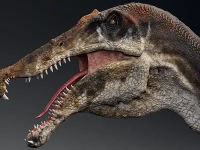 Dinosaur Spinosaurus 2020 Unreal Engine and Unity Projects Low-poly 3D model