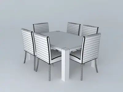 Dinner Table Vikor Free 3D model