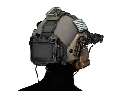 AGILITE REAR POUCH AND BRIDGE Low-poly 3D model