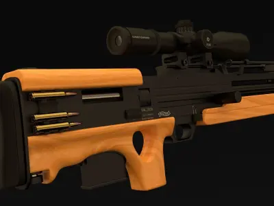 sniper rifle Walther WA2000 Free 3D model