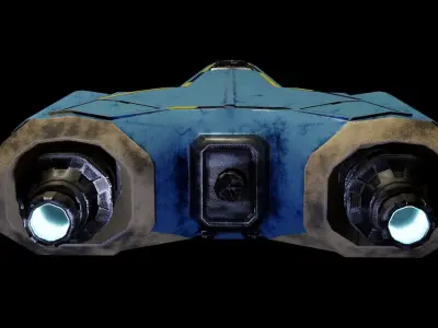 Personal Scouting Spaceship Low-poly 3D model