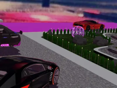 moving cars animation Free 3D model