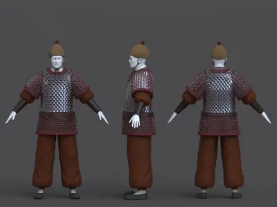 06-Ancient Chinese Armor-Jin dynasty 3D model