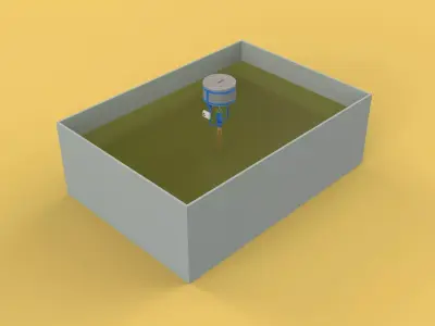 FISH FEEDER CENTRIFUGAL SPREADER ROTARY AUTOMATIC 3D model