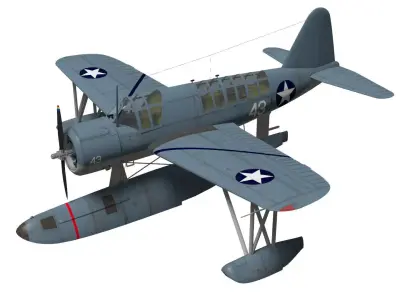 Chance Vought OS2U Kingfisher 3D model