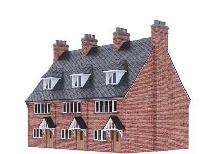 English Brick House 18 Low-poly 3D model