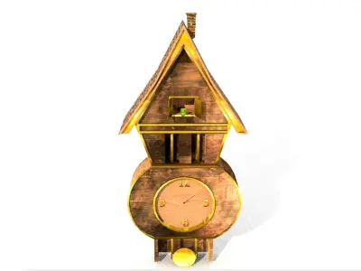 cuckoo clock Low-poly 3D model