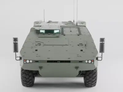 Boxer GTK A2 APC Green and Camo Military vehicle 3D model