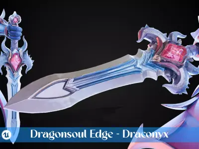Stylized Sword - Dragonsoul Edge Draconyx - Game Ready 3D model