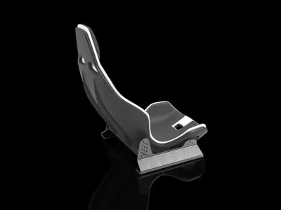 Performance Car Seat with Rails Free 3D model