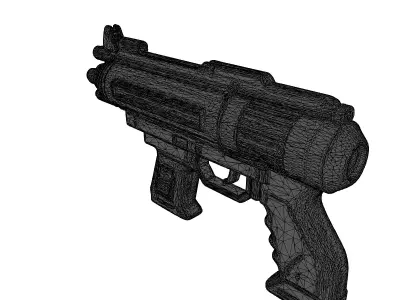 Retro SciFi Blaster Pistol 3D model