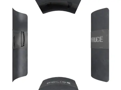 Police shield Free low-poly 3D model